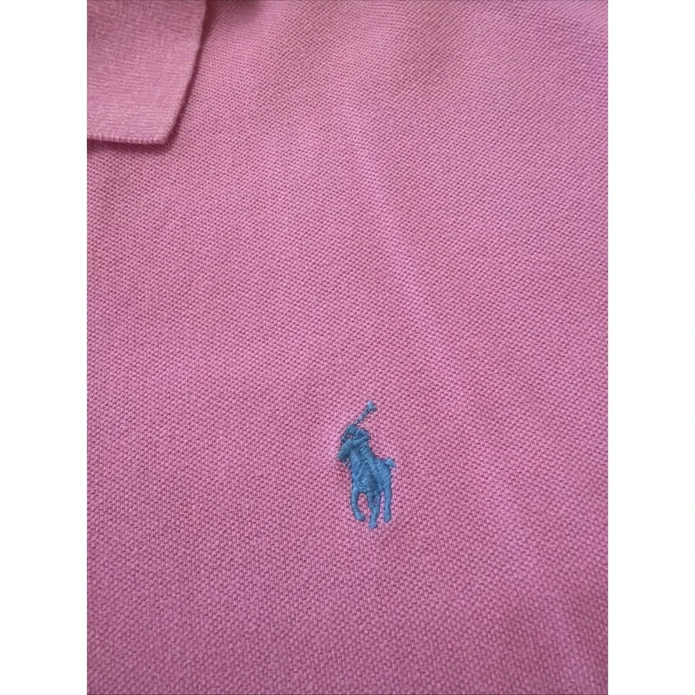Vintage Y2K Men's Ralph Lauren Polo Shirt Sz XXL Pullover Pink w/blue Horse‎ 2XL